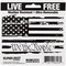 Sunburst Systems Decal Distressed We The People Flag 3 in x 4.5 in, 12-Pack PK 6226 - alternate 3